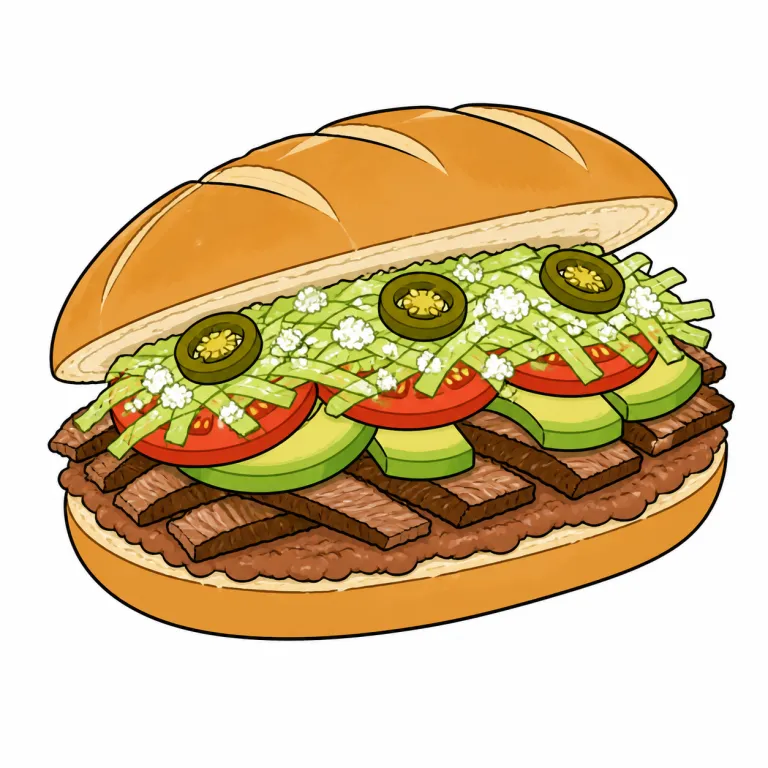 torta（メキシコ風サンドイッチ・noun）の覚え方イラスト