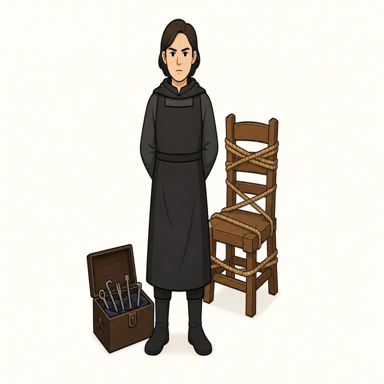 torturer（拷問者・名詞）の覚え方イラスト — torturer は torture に「〜する人」の -er が付いた形なので、まず torture = 拷問する を押さえると一気に覚えやすいです