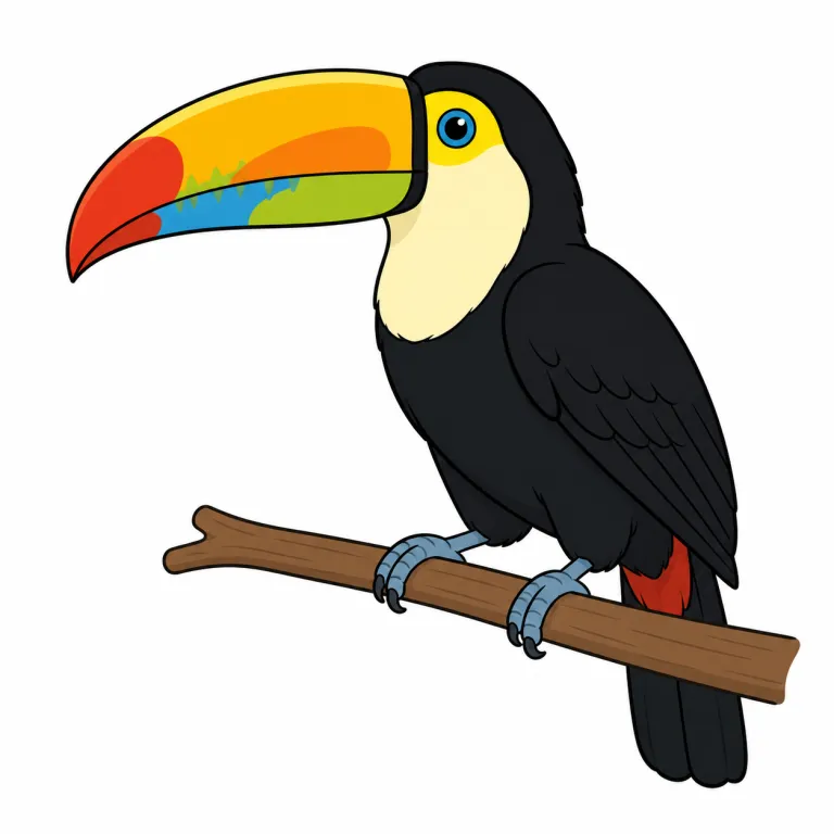 toucan（オオハシ（鳥）・noun）の覚え方イラスト