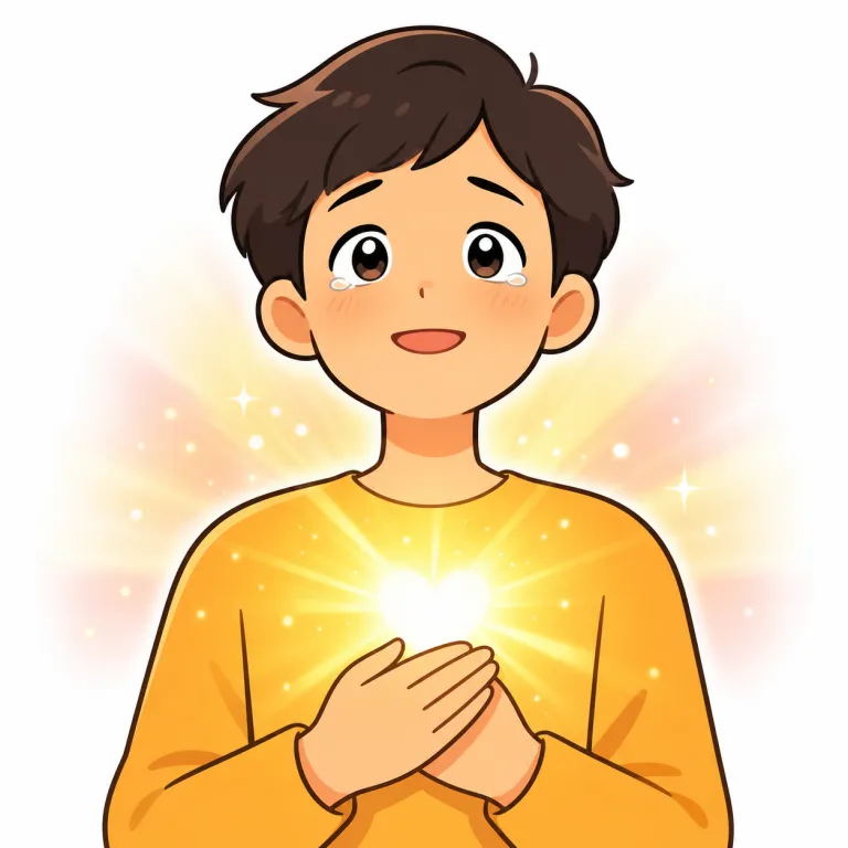 touch（感動させる、心を動かす・verb）の覚え方イラスト