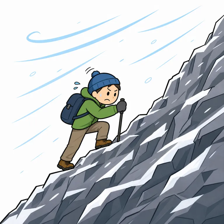 tough（厳しい・adjective）の覚え方イラスト
