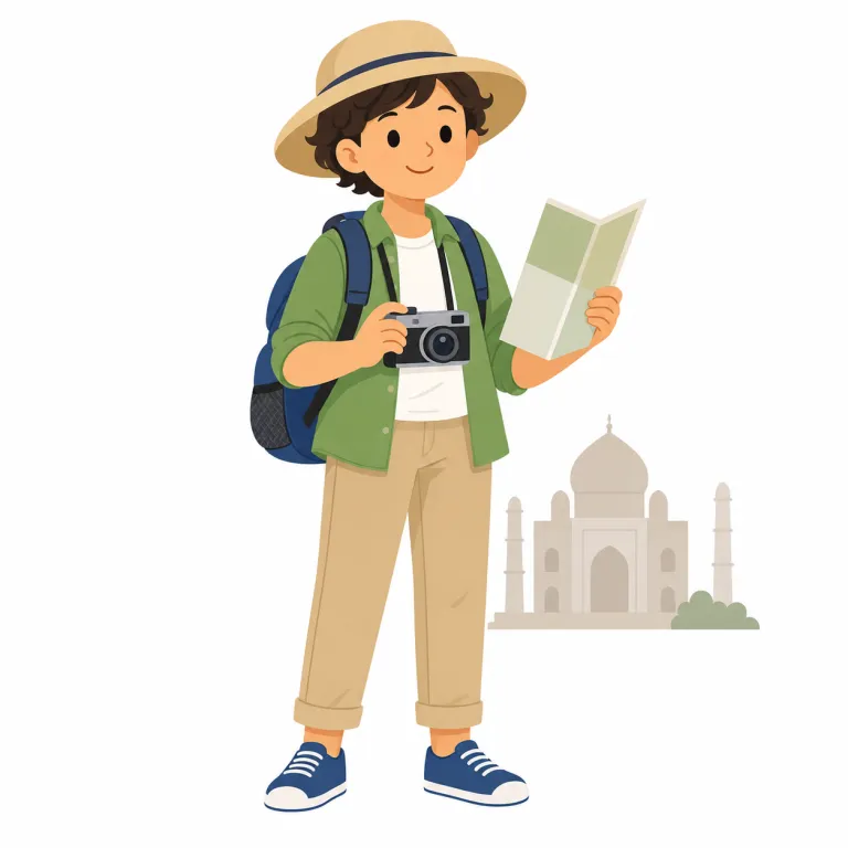 tourist（観光客・名詞）の覚え方イラスト — tourist は tour「見て回る旅」に、行為者を表す -ist が付いた名詞です