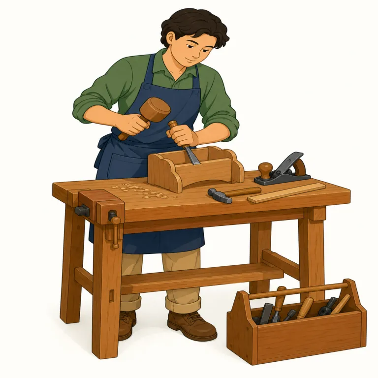 tradesman（職人、技能労働者・名詞）の覚え方イラスト — trade を「貿易」だけで覚えていると外しやすい語