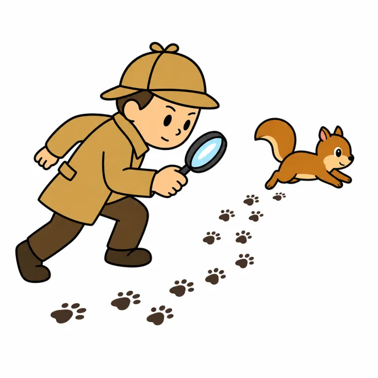 trail（追跡する・verb）の覚え方イラスト