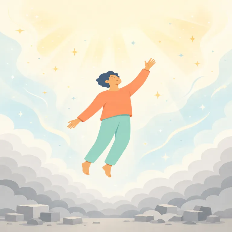transcendence（超越性・名詞）の覚え方イラスト — まず動詞 transcend を先に押さえると覚えやすいです