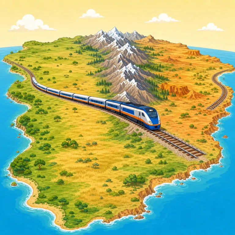 transcontinental（大陸を横断する・形容詞）の覚え方イラスト