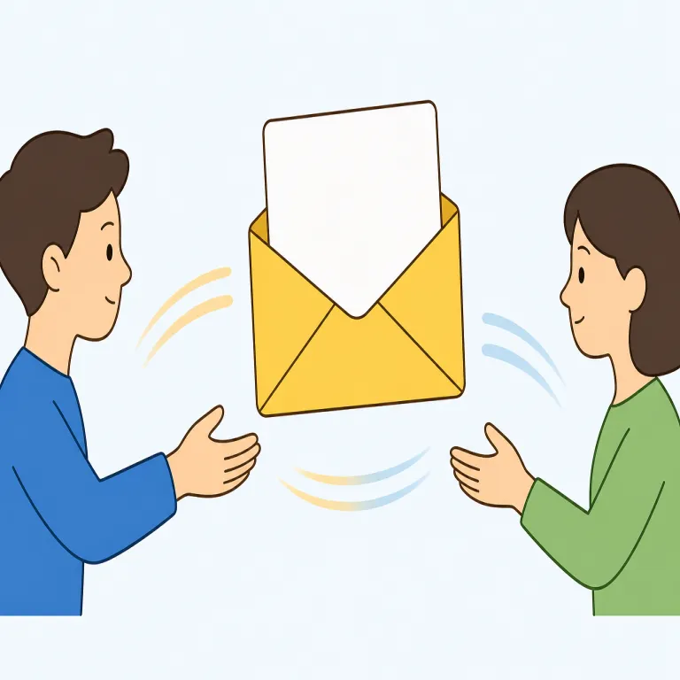 transmittal（送信・名詞）の覚え方イラスト — この「送信」の transmittal は、transmit「信号や情報を送る」から考えると覚えやすい名詞です