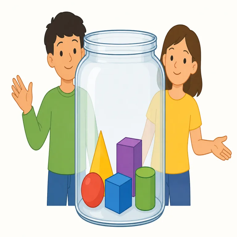 transparent（透明な、隠し立てのない・形容詞）の覚え方イラスト — transparent は trans- を含むので、transport のように「向こうへ／通して」の感覚をまず持つと覚えやすいです