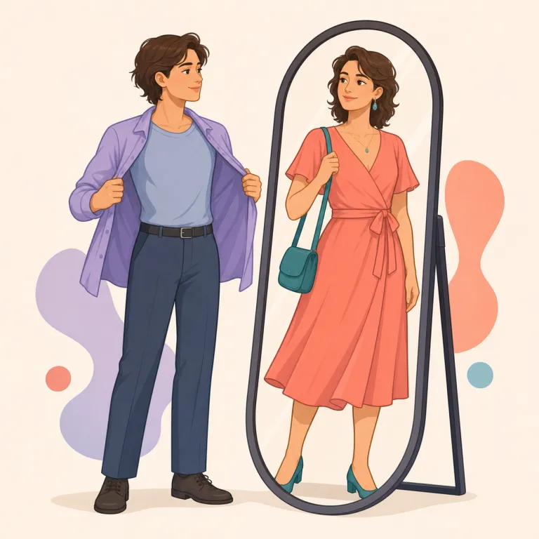 transsexual（性転換者・名詞）の覚え方イラスト — trans- は transport, translate などに出る「越える・向こう側へ移す」の感覚、sexual は sex / sexual と同じ核です