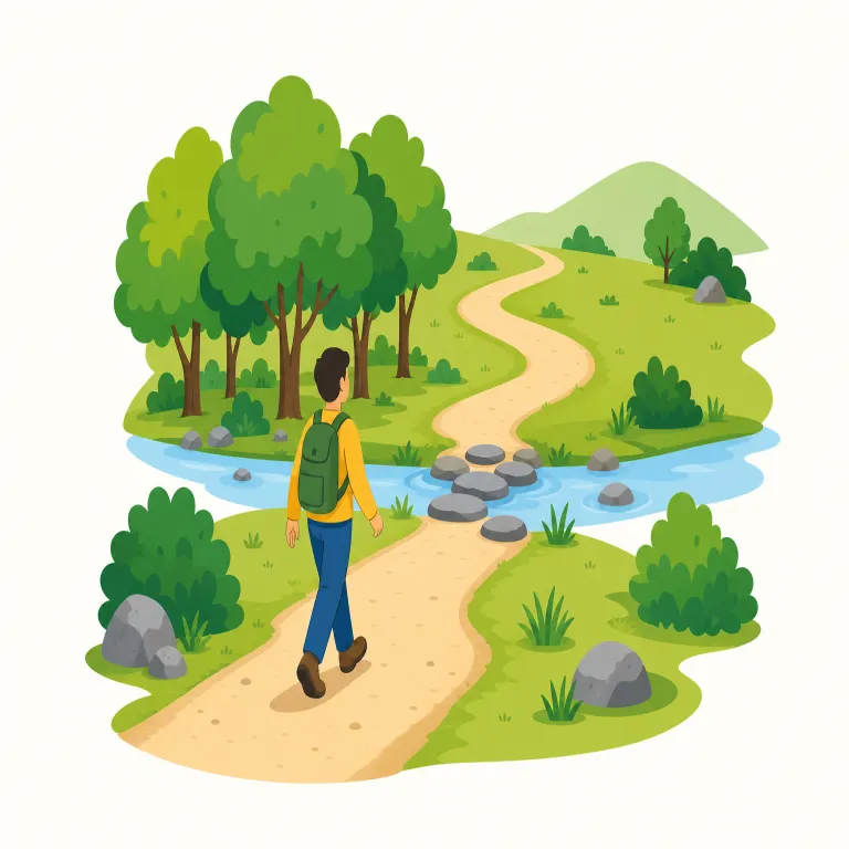 traversal（横断・名詞）の覚え方イラスト — この「横断」の traversal は、単なる「通過」よりも、山道・地形・構造物などを端から端へ渡っていく動きに焦点があります