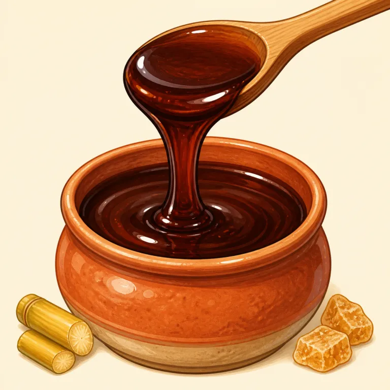 treacle（糖蜜・名詞）の覚え方イラスト — treacle は単独暗記より、黒くてねっとりした甘い液体の映像で覚えると残りやすい