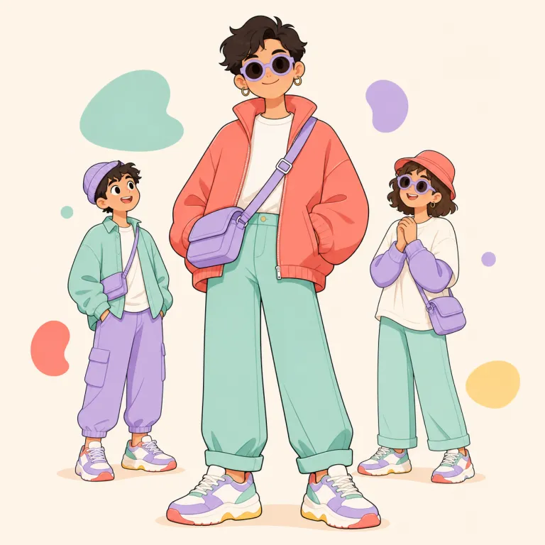 trendy（流行の・形容詞）の覚え方イラスト — trend「流行、傾向」に -y「〜の性質を持つ」が付いた形と捉えると覚えやすい語です