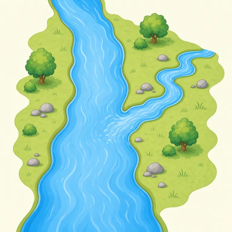 tributary（支流・名詞）の覚え方イラスト — contribute を知っていれば覚えやすい語