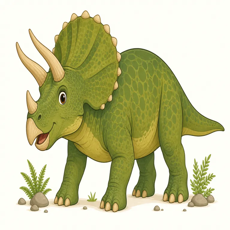 triceratopsの覚え方イラスト