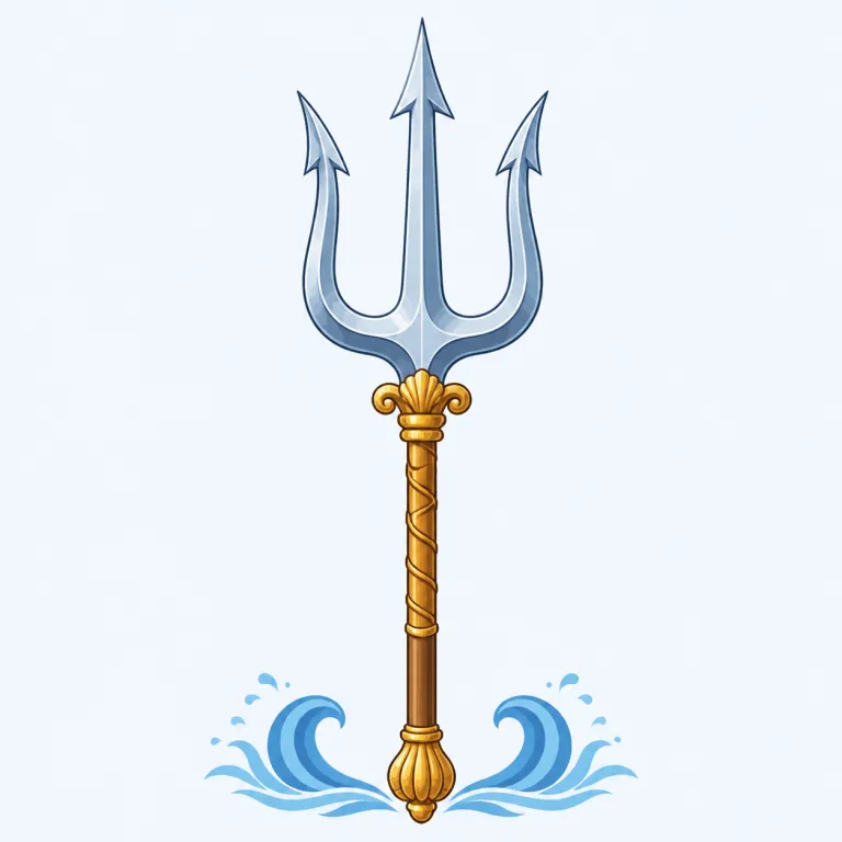 trident（三叉の矛・名詞）の覚え方イラスト — tri- を見たらまず「3」を疑うクセをつけると覚えやすいです