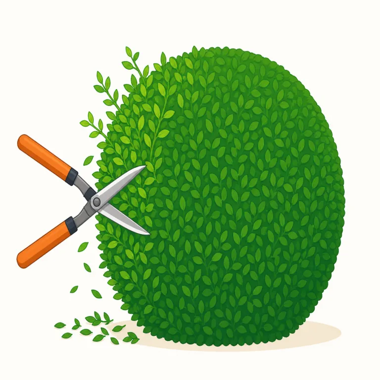 trim（刈り込む・動詞）の覚え方イラスト — trim は大胆に切り落とす語ではなく、「端をそろえて使える形にする」感覚で覚えると自然です