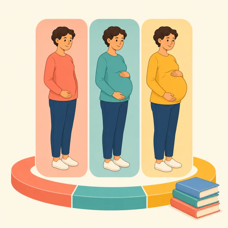 trimester（（妊娠の）3か月期、3学期制の学期・名詞）の覚え方イラスト — tri- は「3」、mester は semester と同じく学期や期間のイメージです