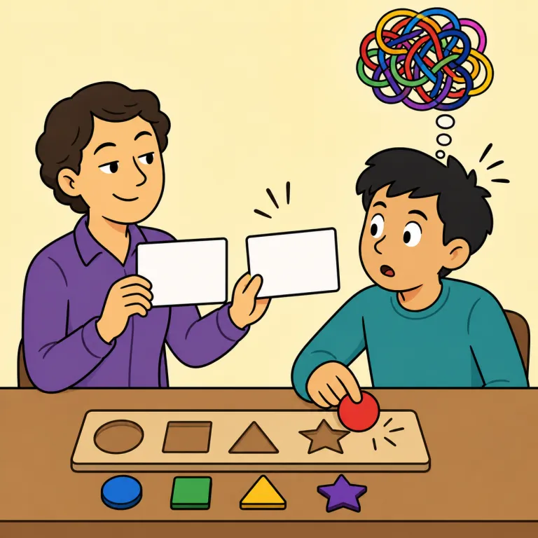 trip up（惑わせる、失敗させる・phrasal_verb）の覚え方イラスト