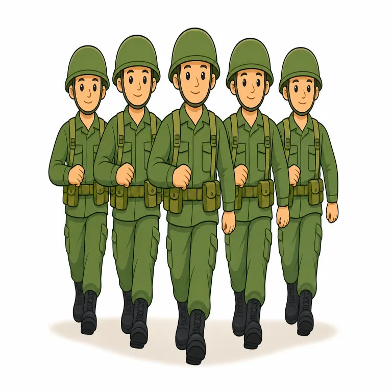 troop（兵士たち・名詞）の覚え方イラスト — 基本は soldier「兵士」をまとめて指す語として覚えると使いやすいです