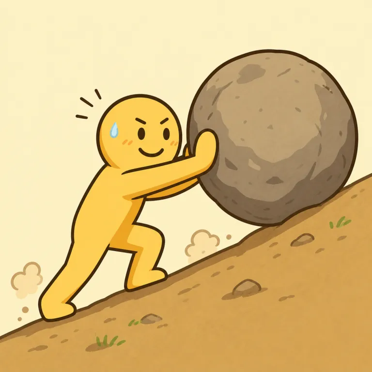 trooper（頑張り屋・noun）の覚え方イラスト