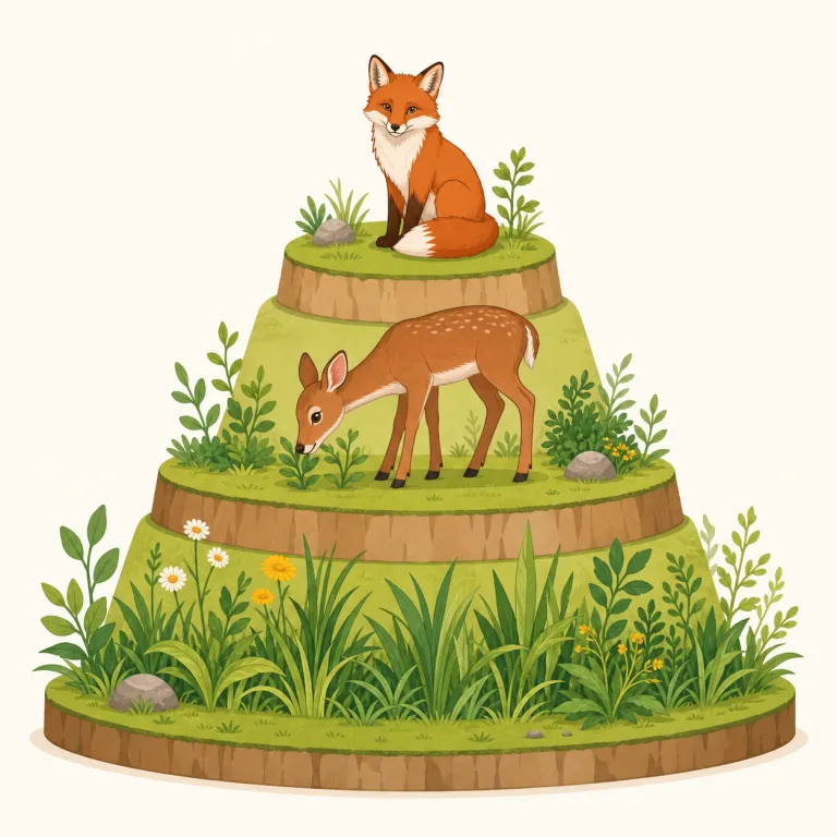 trophic（栄養段階の、食物連鎖上の・形容詞）の覚え方イラスト — trophic は ecology でよく出る固定表現 trophic level を軸に覚えると定着しやすいです