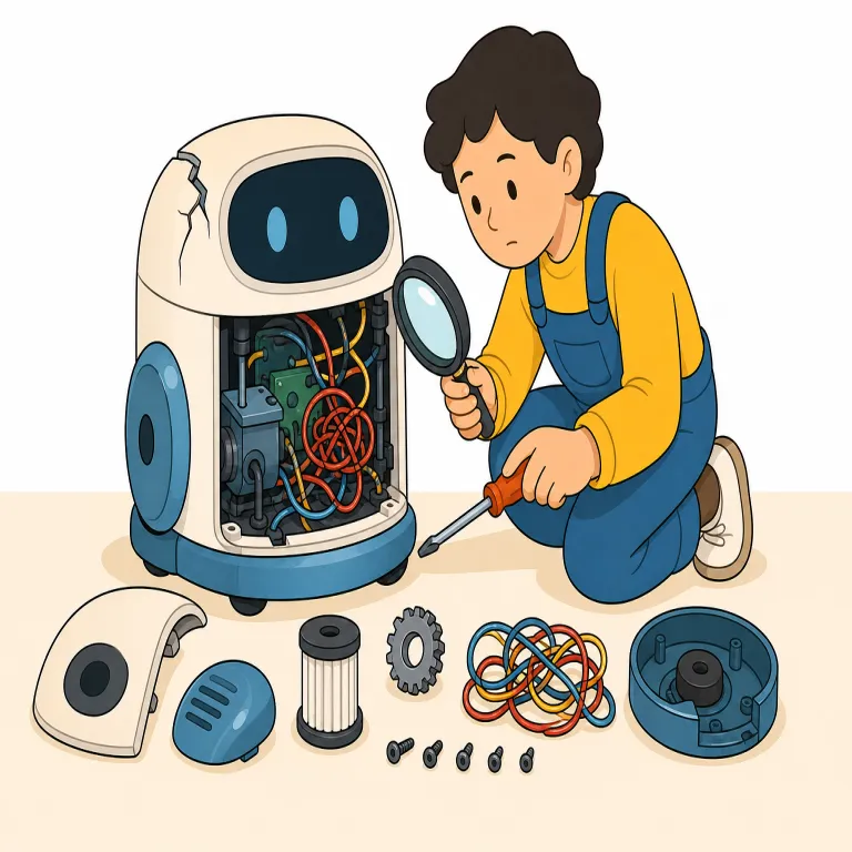 troubleshooting（トラブルシューティング・名詞）の覚え方イラスト — trouble と shoot を見て、「問題に向かって次々当たりをつける作業」と捉えると残りやすい語です
