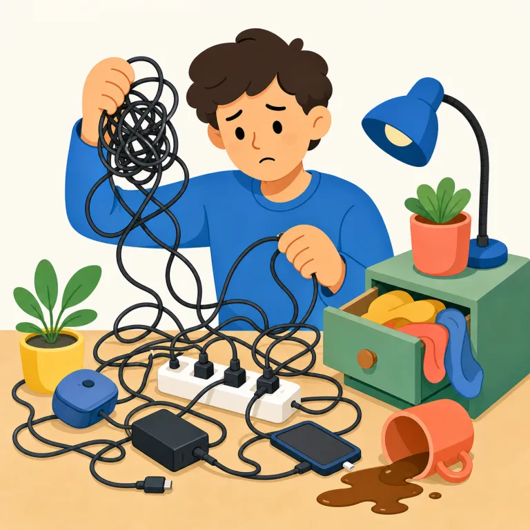 troublesome（厄介な・形容詞）の覚え方イラスト — trouble は「問題、困りごと」
