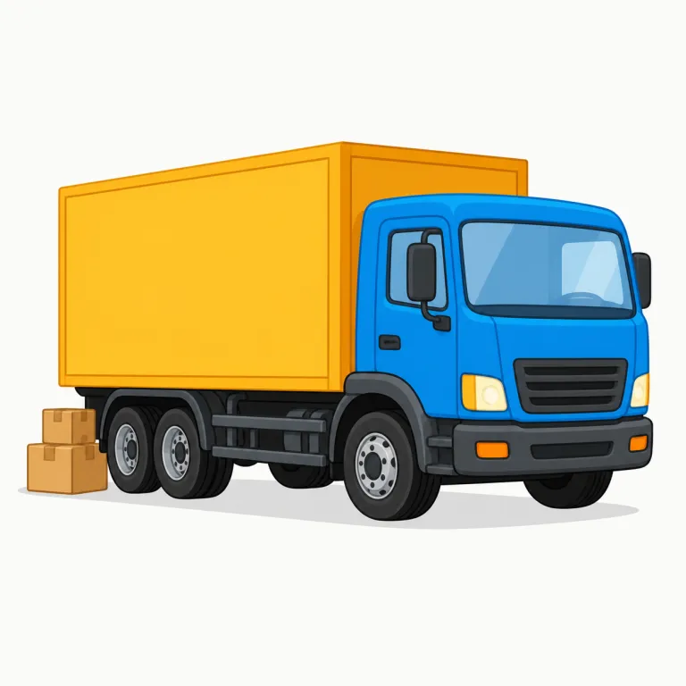 truck（トラック・名詞）の覚え方イラスト — truck は日本語でも見慣れますが、英語では「荷物を運ぶ車」という核で覚えるとぶれません