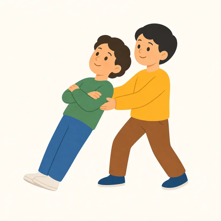 trust（信頼・名詞）の覚え方イラスト — trust は「この相手なら大丈夫」という安心感そのものです