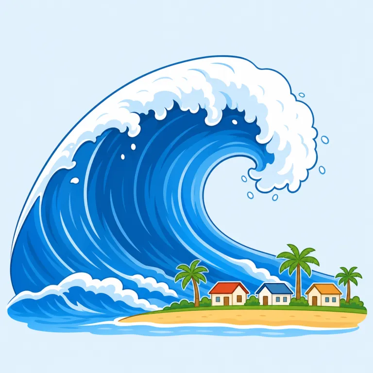 tsunamiの覚え方イラスト