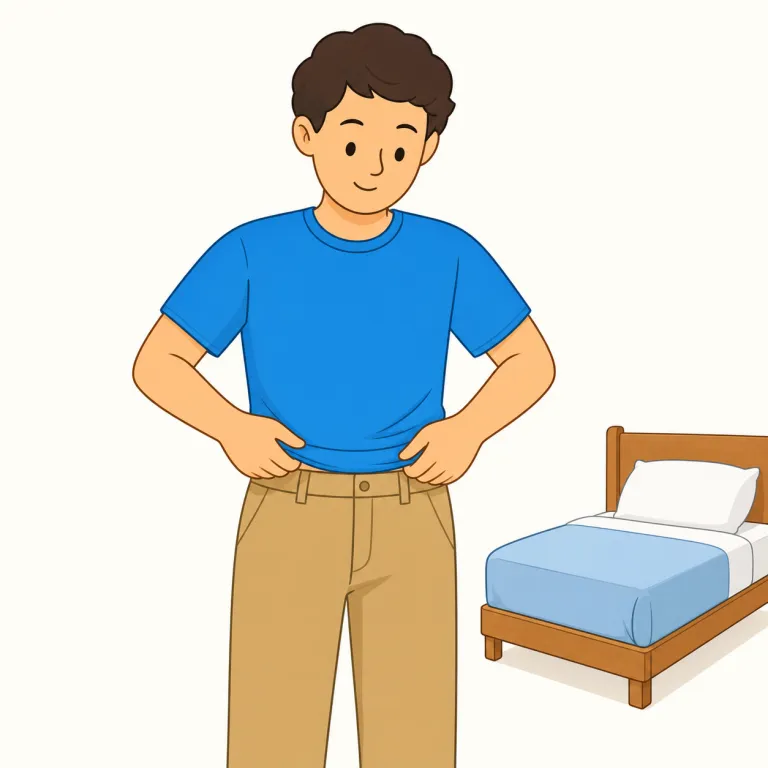 tuck in（（シャツ・毛布などを）押し込む、きちんと入れる、勢いよく食べる・句動詞）の覚え方イラスト — tuck は「端をちょいと折り込み、すっきり収める」動きで覚えると残りやすいです