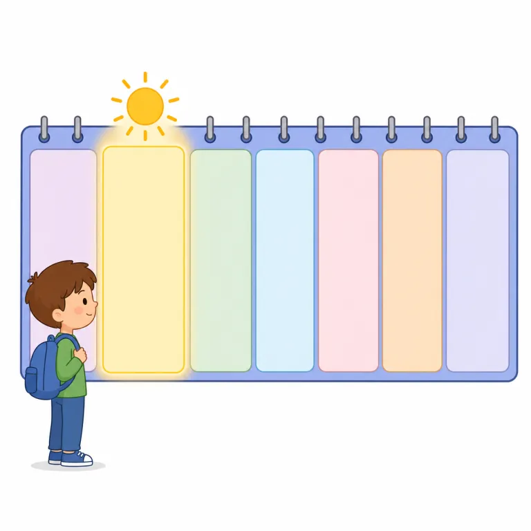 tuesday（火曜日・名詞）の覚え方イラスト — Monday, Tuesday, Wednesday と3日並べて覚えるのが最短です