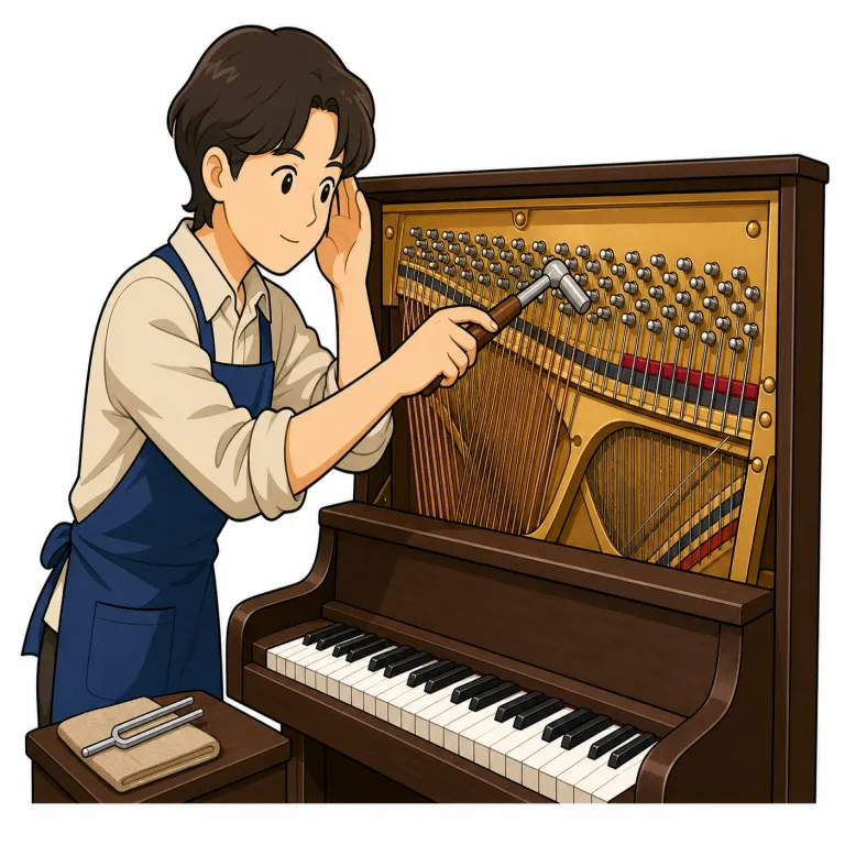 tuner（調律師・noun）の覚え方イラスト