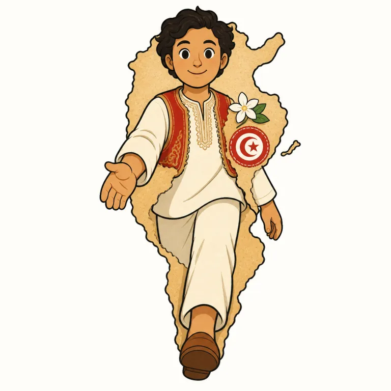 tunisian（チュニジア人・noun）の覚え方イラスト