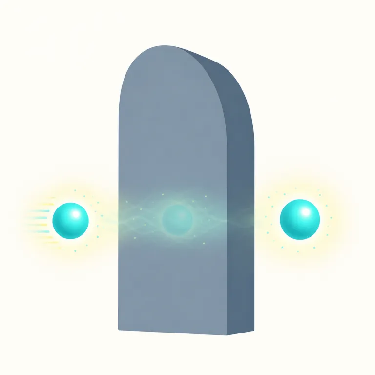 tunneling（量子トンネル現象・noun）の覚え方イラスト