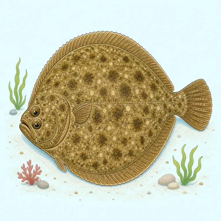 turbot（ターボット・名詞）の覚え方イラスト — turbot は turbo に引っぱられやすいですが、速さの語ではなく魚名です