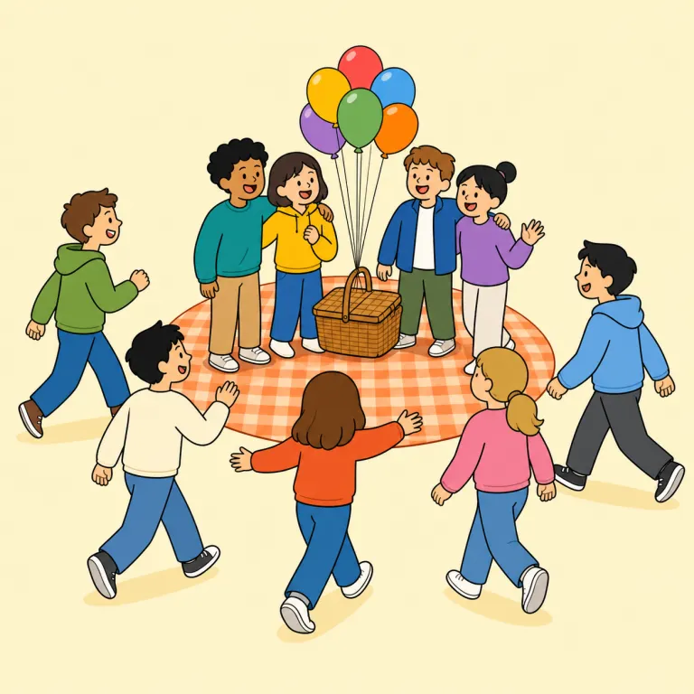 turn out（集まる・phrasal_verb）の覚え方イラスト