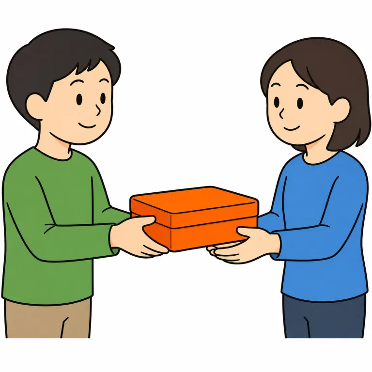 turn over（引き渡す・phrasal_verb）の覚え方イラスト