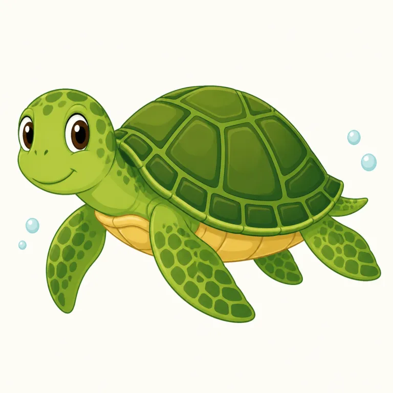 turtle（カメ・名詞）の覚え方イラスト — turtle は「甲羅を持つカメ」を表す基本的な動物名として覚えます
