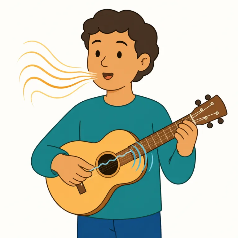 twang（訛り、弦をはじくような音・名詞）の覚え方イラスト — twang は「耳に引っかかる鋭い響き」をひとまとめで覚えると残りやすい