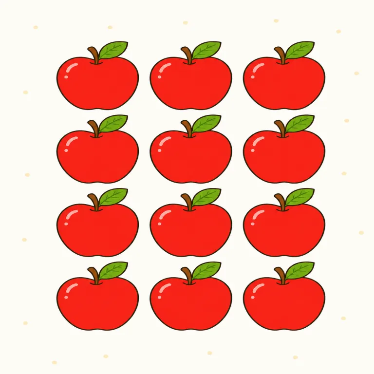 twelve（12の・限定詞）の覚え方イラスト — 限定詞の twelve は、後ろの名詞に「12個分」という札を付ける語だと考えると整理しやすいです