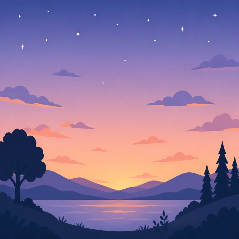twilight（夕暮れ・名詞）の覚え方イラスト — このエントリでは `twilight` を「薄明かり」ではなく、一日の終わりにあたる「夕暮れ」の時間帯として覚えます