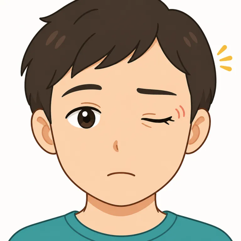 twitch（けいれん・noun）の覚え方イラスト