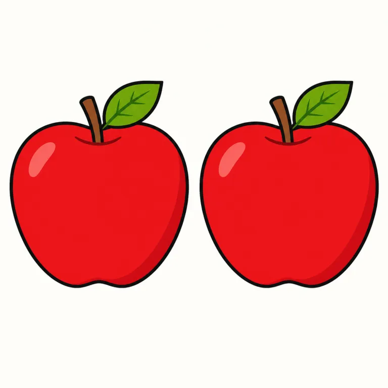 two（2つ・名詞）の覚え方イラスト — 数字の基本語なので、まずは one, two, three の並びで反射的に出るようにするのが近道です