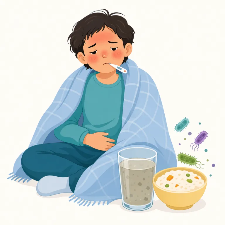 typhoid（腸チフス・名詞）の覚え方イラスト — まずは typhoid fever という固まりで覚えると定着しやすい