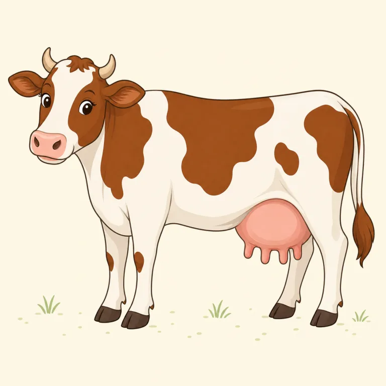udder（乳房・名詞）の覚え方イラスト — udder は単独で覚えるより、cow/goat + milk とセットで固定すると残りやすい語です
