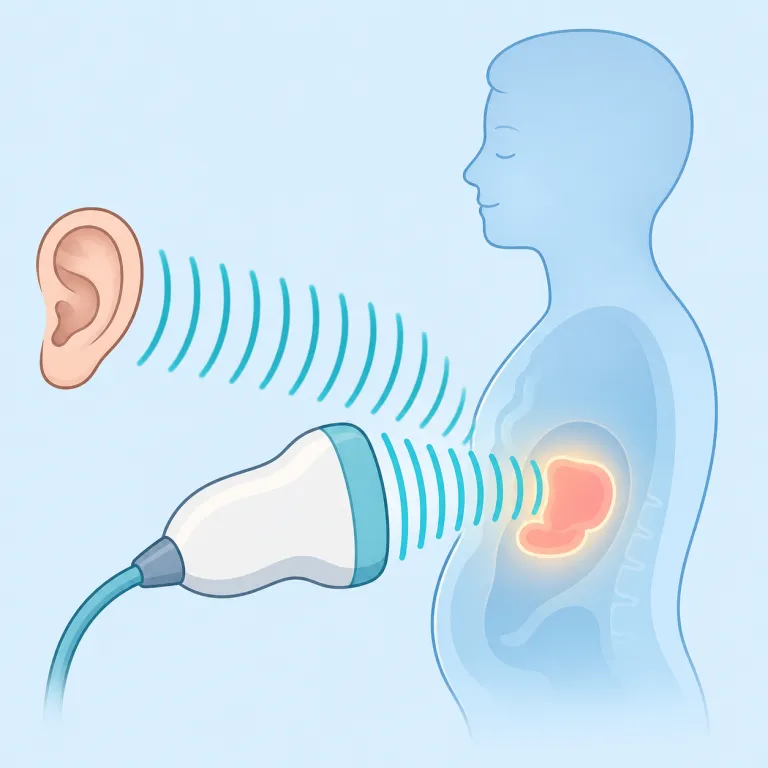 ultrasonic（超音波の・形容詞）の覚え方イラスト