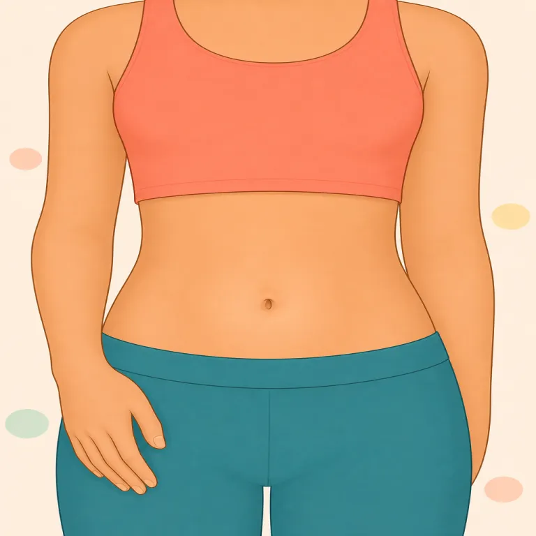 umbilicus（臍・名詞）の覚え方イラスト — 日常語では navel や belly button のほうが一般的で、umbilicus は解剖・医学で見る硬い語