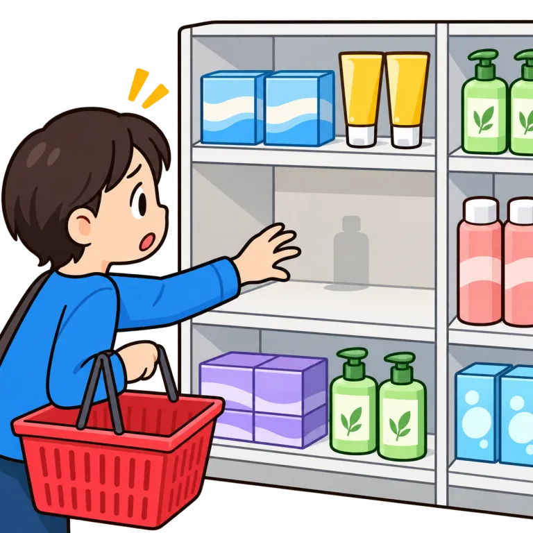 unavailable（入手不可・adjective）の覚え方イラスト