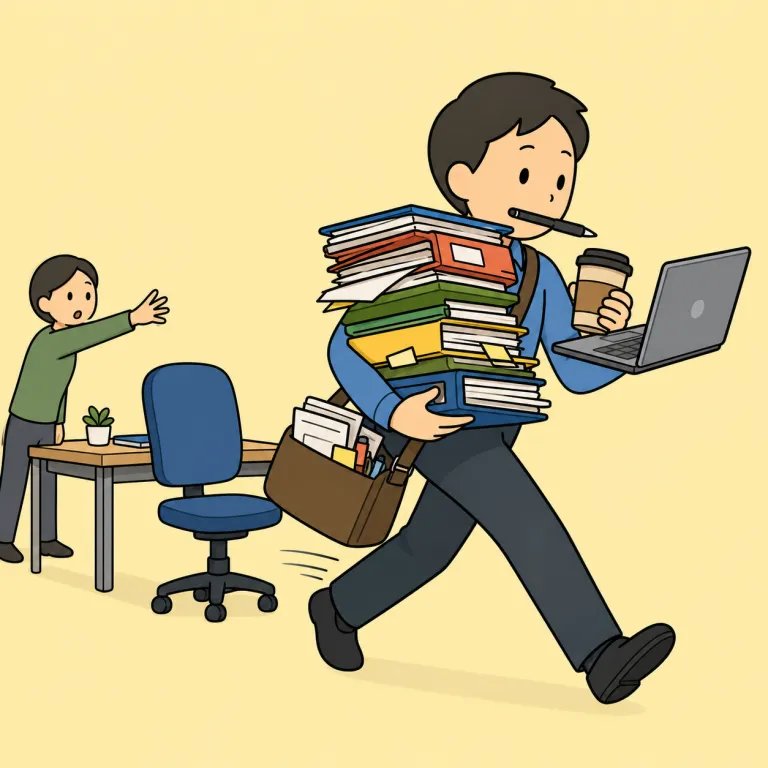 unavailable（不在の、多忙な・adjective）の覚え方イラスト